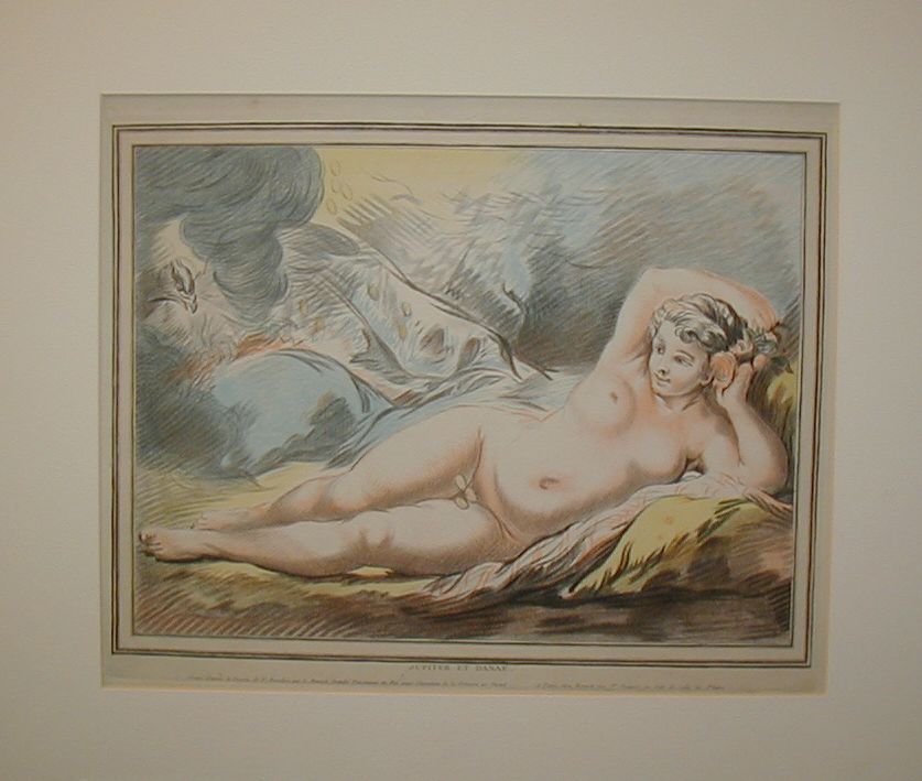 Bonnet Louis Marin ( Artist)- Boucher Francois ( Engraver): Jupiter et Danaé.