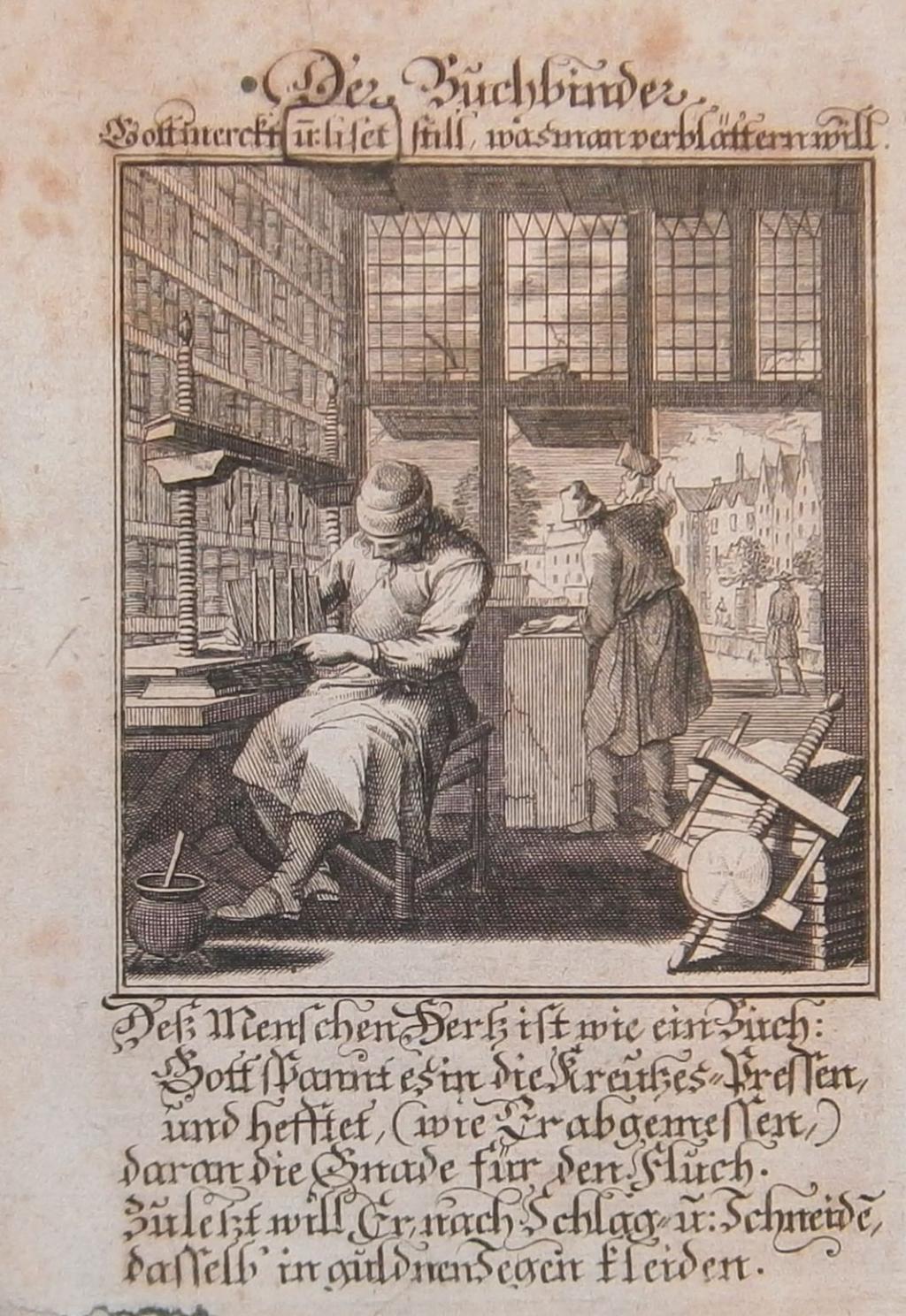 Weigel, Christoph: Der Buchbinder. ( A könyvkötő) (The bookbinder).